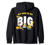 My God is So Big - Construction Kids Christian Faith Animals Sudadera con Capucha