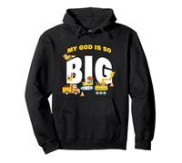 My God is So Big - Construction Kids Christian Faith Animals Sudadera con Capucha