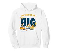 My God is So Big - Construction Kids Christian Faith Animals Sudadera con Capucha