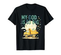 My God Is So Big Psalm 147:5 Construction Truck Watercolor Camiseta