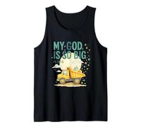 My God Is So Big Psalm 147:5 Construction Truck Watercolor Camiseta sin Mangas