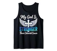 My God Is Stronger Than Colorectal Cancer Camiseta sin Mangas