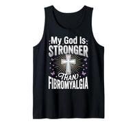 My God Is Stronger Than Fibromyalgia Camiseta sin Mangas