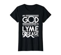 My God Is Stronger Than Lyme Disease Camiseta gráfica económica, Mujer, Negro, XL