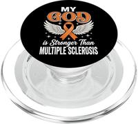 My God Is Stronger Than Multiple Sclerosis PopSockets PopGrip para MagSafe