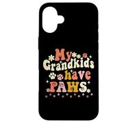 My Grandkids Have Paws Funny Pet Dog Cat Grandma Grandmother Carcasa para iPhone 16 Plus