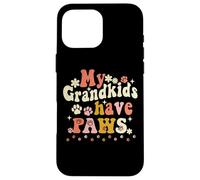 My Grandkids Have Paws Funny Pet Dog Cat Grandma Grandmother Carcasa para iPhone 16 Pro MAX