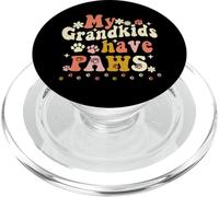 My Grandkids Have Paws Funny Pet Dog Cat Grandma Grandmother PopSockets PopGrip para MagSafe