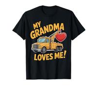 My Grandma Loves Me - Camión de Remolque para Nietos Camiseta