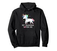 My Grandma Loves Me Cute Girl Unicorn Nieta Sudadera con Capucha