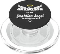 My Grandson My Guardian Angel He Watches Over Me In Memory PopSockets PopGrip para MagSafe