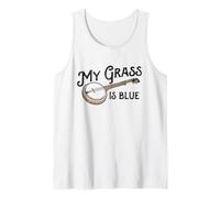 My Grass is Blue - Camiseta Retro con diseño de Banjo Bluegrass Camiseta sin Mangas