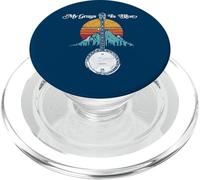 My Grass is Blue Retro Rocky Mountain Banjo Bluegrass PopSockets PopGrip para MagSafe