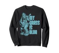 My Grass Is Blue Sasquatch Bigfoot Musician Retro Bluegrass Sudadera