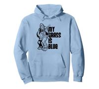My Grass Is Blue Sasquatch Bigfoot Musician Retro Bluegrass Sudadera con Capucha