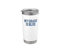 My Grass Is Blue - Simple Minimalist Retro Bluegrass Vaso térmico de acero inoxidable de doble pared