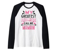 My Greatest Blessings Call Me Mamaw Grandma Camiseta Manga Raglan