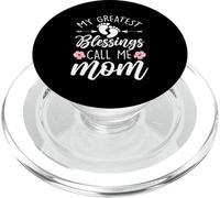 My Greatest Blessings Call Me Mom Life Día de la Madre Padre PopSockets PopGrip para MagSafe