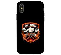 My Grill My Rules Funny BBQ Master Carcasa para iPhone X/XS