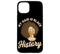 My Hair Is Black History Design para Mujeres Negras Carcasa para iPhone 15 Plus