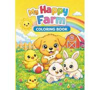My Happy Farm Coloring Book: 50 Cute Kawaii Farm Animal Coloring Pages with Certificate of Completion | Fun Activity Book for Boys & Girls