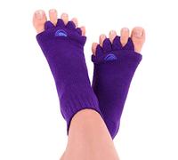 My Happy Feet - Calcetines de alineación de pies con separadores de dedos para hombres o mujeres, color morado (pequeño)