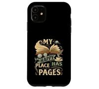 My Happy Place Has Pages Book Lover Reading Bibliophile Carcasa para iPhone 11