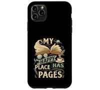 My Happy Place Has Pages Book Lover Reading Bibliophile Carcasa para iPhone 11 Pro MAX