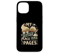 My Happy Place Has Pages Book Lover Reading Bibliophile Carcasa para iPhone 13