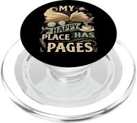My Happy Place Has Pages Book Lover Reading Bibliophile PopSockets PopGrip para MagSafe