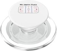 My Happy Place is at The Hockey Rink Manga Corta PopSockets PopGrip para MagSafe