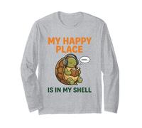 My Happy Place Is My Shell - Caja de Lectura con Texto en inglés Turtle Introvert Manga Larga