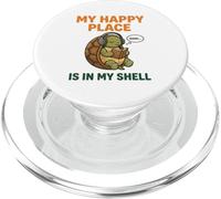 My Happy Place Is My Shell - Caja de Lectura con Texto en inglés Turtle Introvert PopSockets PopGrip para MagSafe