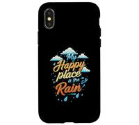 My Happy Place is the Rain - Rainy Day Lover Carcasa para iPhone X/XS