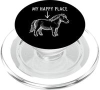 My Happy Place Pony Lover Tiny Horse Miniatura Horse Niñas PopSockets PopGrip para MagSafe