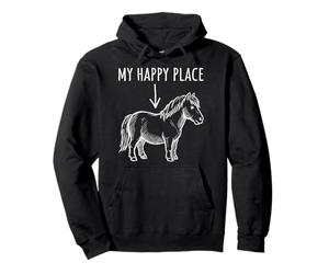 My Happy Place Pony Lover Tiny Horse Miniatura Horse Niñas Sudadera con Capucha