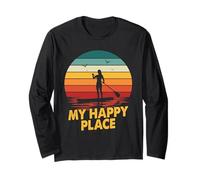 My Happy Place Stand Up Paddleboard Retro Sunset Paddleboard Manga Larga