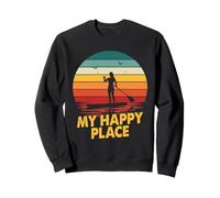 My Happy Place Stand Up Paddleboard Retro Sunset Paddleboard Sudadera