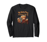 My Happy Place TV Funny Armchair Relaxation Design Manga Larga