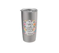 My Head Hurts But I'm Being Really Brave About It - Vaso térmico de acero inoxidable de doble pared