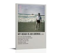 My Head Is An Animal by Of Monsters And Men - Pósteres impermeables para pared, impresión en casa, a prueba de humedad, fácil de instalar y resistente a la decoloración, estilo marco, 60 x 90 cm