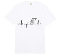 My Heart Beats For French Horn Pulse Line Comfort Colors Adult Heavyweight T-Shirt