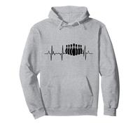 My Heart Beats For Ninepin Bowling Pulse Line Sudadera con Capucha