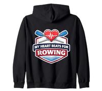 My Heart Beats For Remo Equipo Heartbeat Pulse Oars Sudadera con Capucha