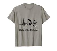 My Heart Beats In 4/4 Batería Batería Rhythm Camiseta