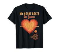 My Heart Beats In Yarn Funny Crochet Lover Camiseta