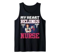 My Heart Belongs Nurse Funny Nursing Nurses Camiseta sin Mangas