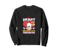 My Heart Belongs To a Firefighter Best Wife Fireman Gift Sudadera