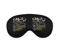 My Heart Belongs to Black Soft Eye Masks con correa ajustable Ligero y cómodo con los ojos vendados para dormir