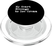 My Heart Belongs to Ice Cream Divertido Helado Minimalista PopSockets PopGrip para MagSafe